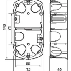 Boîte d'encastrement multimatériaux - Batibox - - 2 postes^Legrand Best