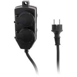 Boîtier de dérivation 4 prises IP44 5m - Noir --Zenitech Sale