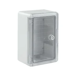 Boîtier hermétique ABS avec porte transparente, plaque de montage galvanisée et verrouillage sécurisé - H 30 x L 20 P 13 cm^Atole Best