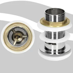 Bouchon de vidange H109mm blanc universel pop-up pour lavabo avec trop-plein joints inclus-Luxebath Hot