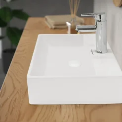 Bouchon de vidange H109mm blanc universel pop-up pour lavabo avec trop-plein joints inclus-Luxebath Hot