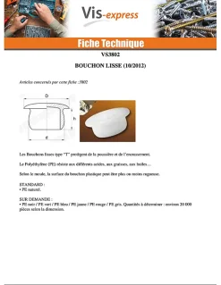 Bouchon Lisse 25X32 LG13 Nylon RAL1020 - 30 pièces-Vis Express Hot