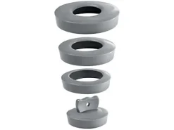 Bouchon universel gris pour évier, lavabo, bidet ou baignoire, Ø 36 mm à 58 mm^Wirquin Discount