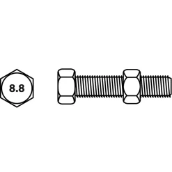 Boulon tête hexagonale finition zinguée-Viswood Discount