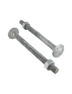 Boulon (vendu avec Ecrou) TRCC JAPY tête ronde collet carré M16X210 Filetée sur 100 Classe 6.8 Forte tenue - 10 pièces^Vis Express Sale