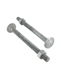 Boulon (vendu avec Ecrou) TRCC JAPY tête ronde collet carré M16X110 Filetée sur 110 Classe 6.8 Forte tenue - 5 pièces-Vis Express New