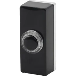 Bouton de sonnette filaire lumineux noir-Blyss Discount