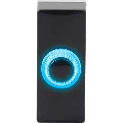 Bouton de sonnette filaire lumineux noir-Blyss Discount