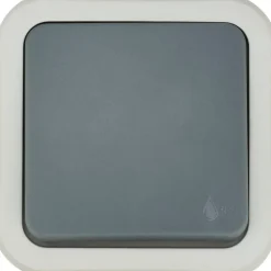 Bouton poussoir étanche en saillie Malinn gris complet-Jacobsen Best