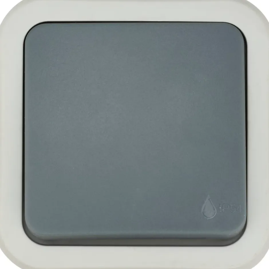 Bouton poussoir étanche en saillie Malinn gris complet-Jacobsen Best