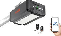 Ouvre-porte de garage WiFi 800N avec application smartphone, rail 3 m, télécommande incluse-Boxer Clearance