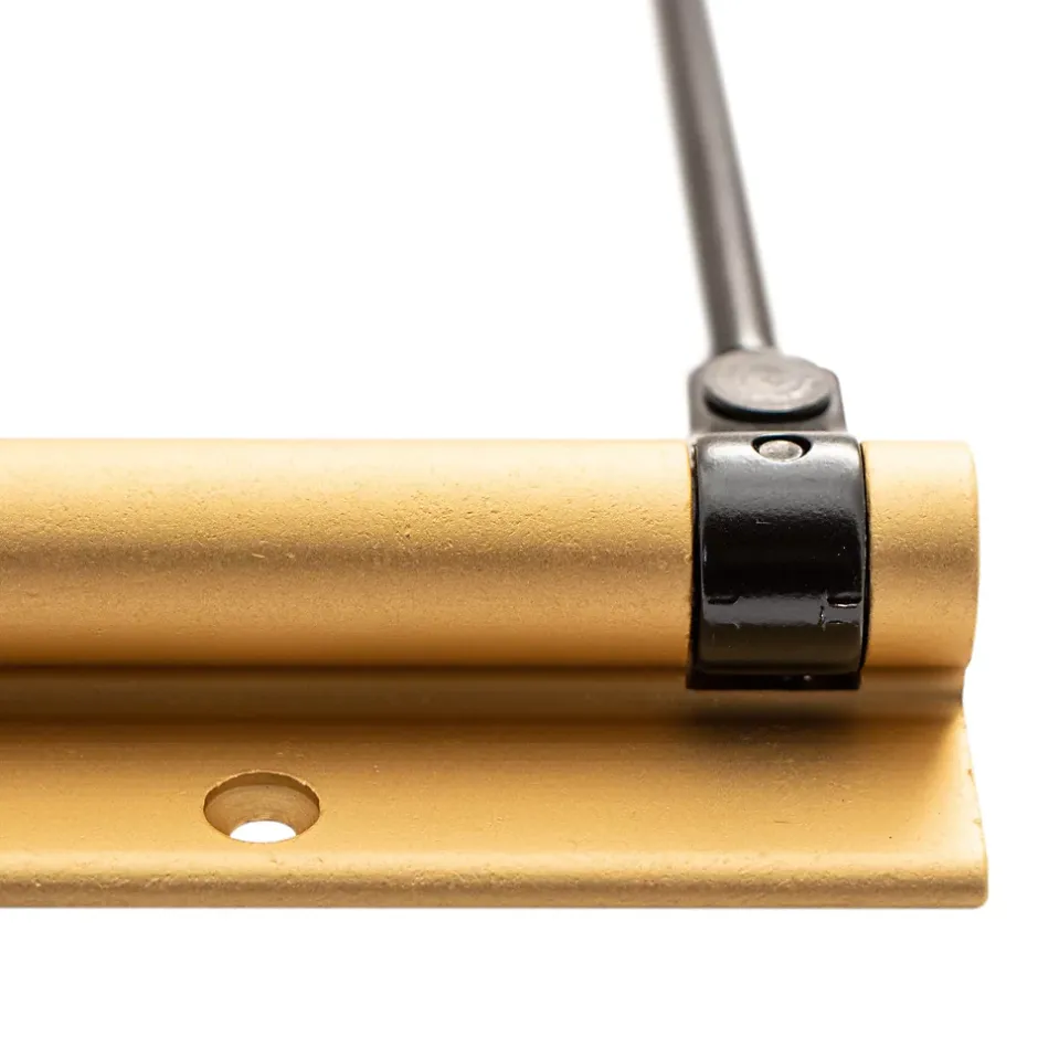 Bras à ressort ferme porte, a corps très fin en Aluminium anodisé or^Hardwarexchange Outlet