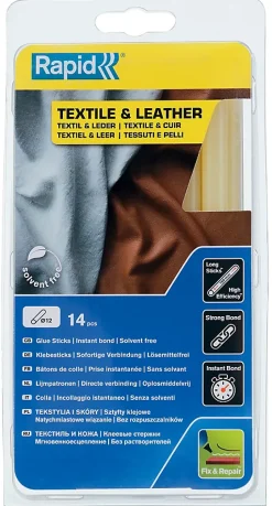 Bâtons de colle pour textiles & cuir Ø12mm x 190mm, lot de 14^Rapid Outlet