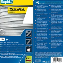 Bâtons de colle PVC & câbles 12 mm. Parfait pour les travaux de fixation et de réparation. Paquet de 14 bâtons longs.^Rapid