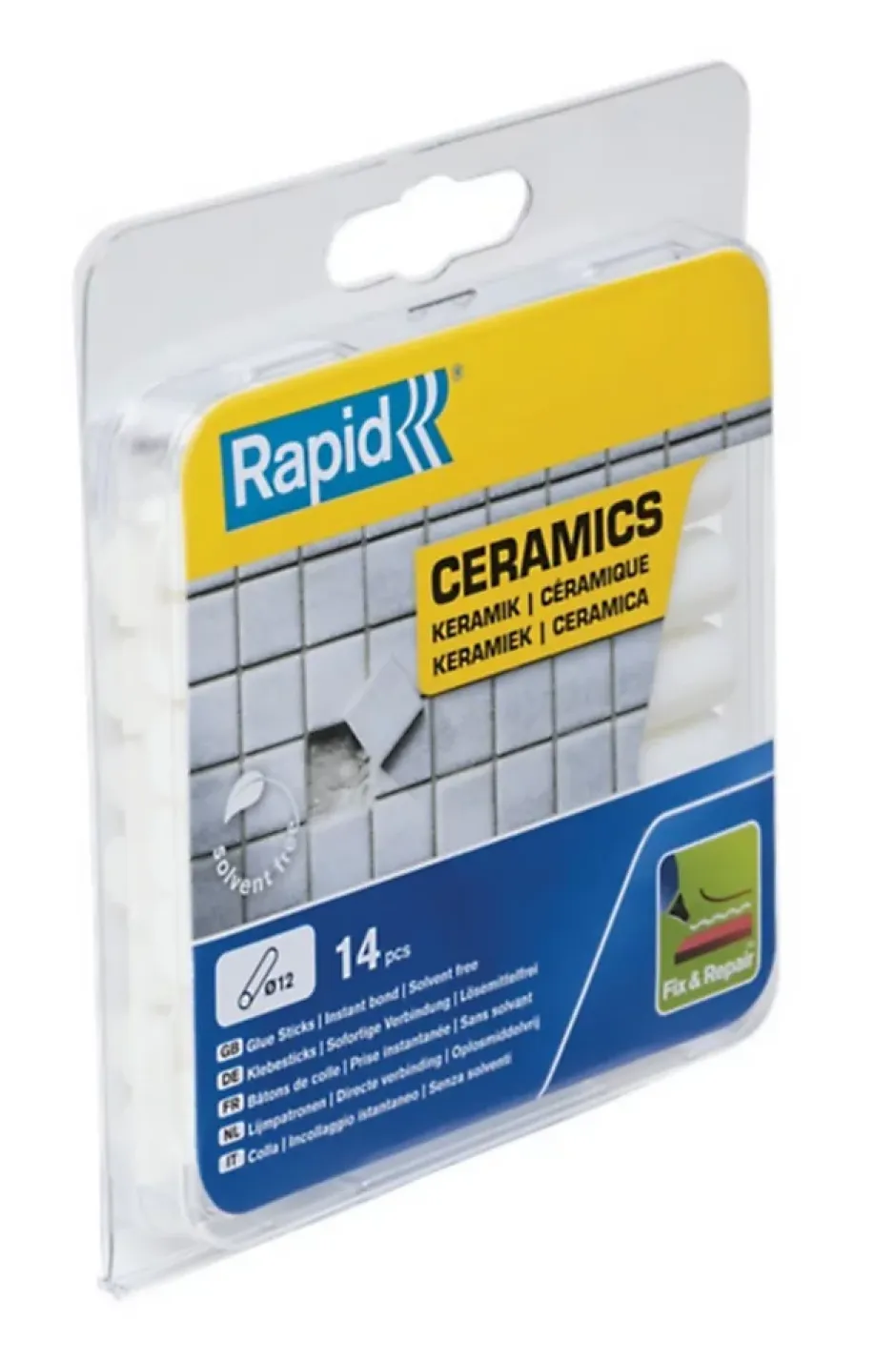 Bâtons de colle pour céramiques 12 mm, 14 pièces-Rapid Online