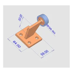 Butée de portail - Acier zingué blanc - 62mm - Fixations au sol-Secury-T Best