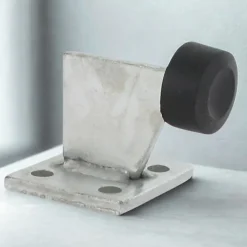 Butée de portail - Acier zingué blanc - 62mm - Fixations au sol-Secury-T Best