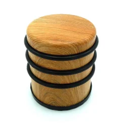 Butée de porte imitation bois et caoutchouc-Facility'S Discount