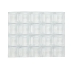 Butoir à coller en caoutchouc carré 13 x 13 mm, 20 pièces-Diall New