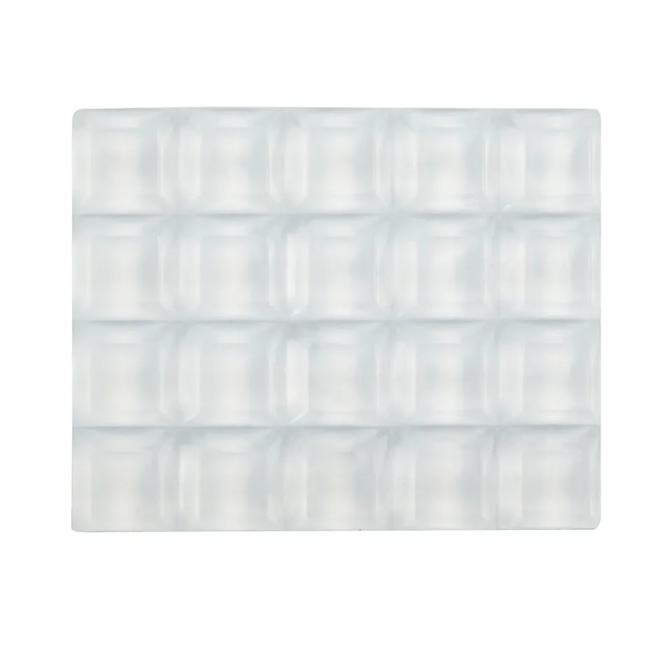 Butoir à coller en caoutchouc carré 13 x 13 mm, 20 pièces-Diall New