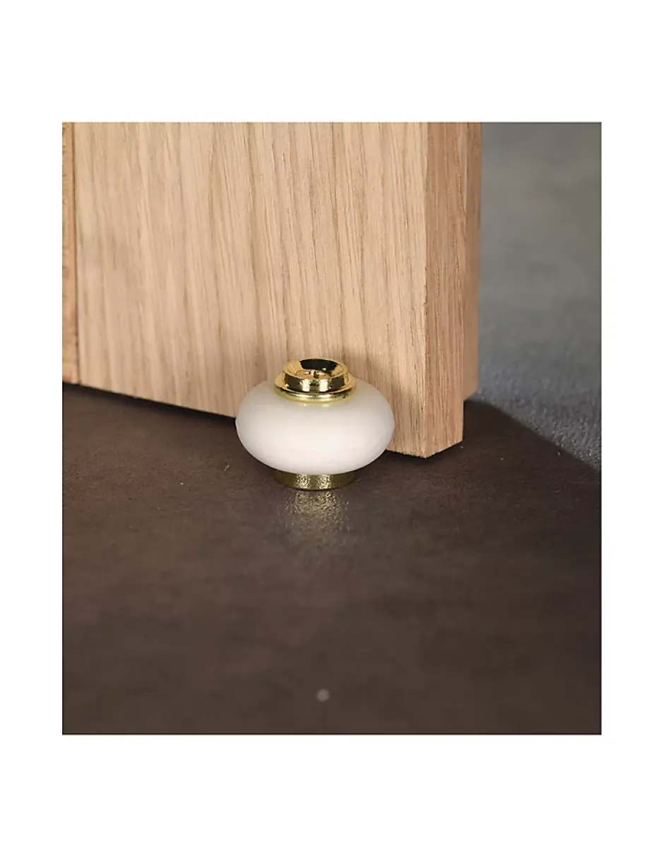 Butoir à visser, fixation au sol, caoutchouc, diamètre 30x22mm, laiton -^Thirard Outlet