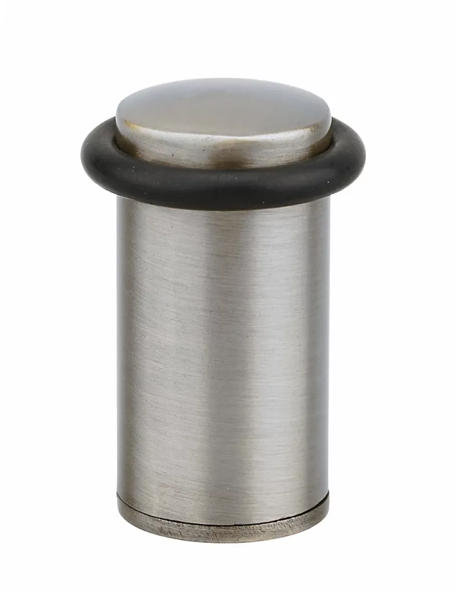 Butoir à visser, fixation au sol, diamètre 38x58mm, satiné --Thirard
