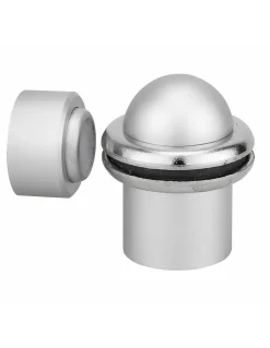 Butoir à visser, fixation au sol, aluminium, diamètre 30x50mm, avec aimant mural, satiné --Thirard Online