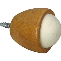 Butoir ø28 x Hauteur 40 mm mur hêtre verni-Diall Clearance