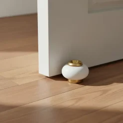 Butoir ø30 x Hauteur 37 mm sol laiton blanc-Diall Sale