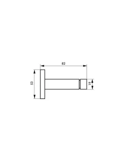 Butoir balustre chromé, longueur 80mm --SP Best
