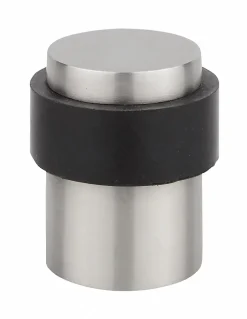 Butoir de porte, corps inox, bague caoutchouc, inox --Thirard New