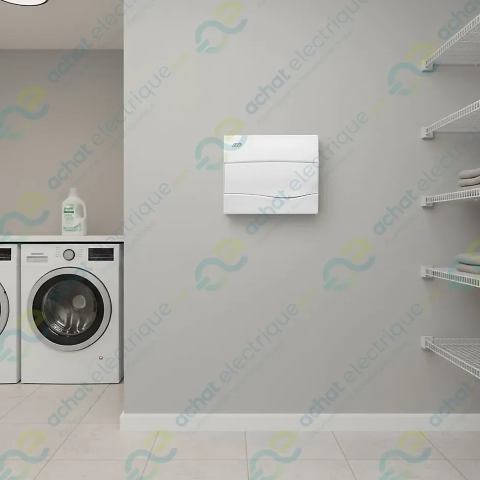 Bv12po - Tableau De Distribution Résntiel - 1 Rangée De 12 Modules - 228x264x99mm - Avec Rail Din-Ide