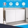 Cache nourrice plomberie en acier Blanc - Largeur réglable - Taille 2 : 450 x 605 à 1150 x 150 mm^Atole Best