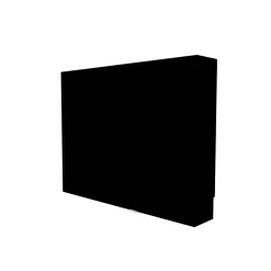 Cache nourrice plomberie en acier Noir - Largeur fixe - Taille 2 : 450 x 650 x 150 mm-Atole Clearance