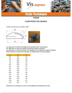 Cache vis Tête cylindrique bombée TCB Vis tôle DE4.8 Nylon RAL1014 - 10 pièces-Vis Express