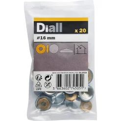 Cache-vis laiton chromé 8 mm - 20 pièces^Diall Best