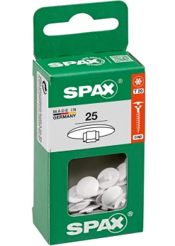 Cache-vis vis T20 blanc ø12 mm - 25 pièces^Spax France Online