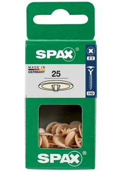 Cache-vis vis Z2 beige ø12 mm - 25 pièces-Spax France Discount