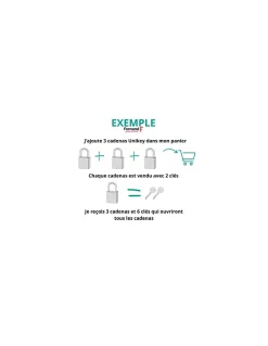 Cadenas à clé Astra UNIKEY (achetez-en plusieurs, ouvrez avec la même clé), 70mm, anse acier, 2 clés --Thirard Online