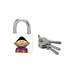 Cadenas à clé Better World, acier, intérieur, anse acier, 30mm, 3 clés --Thirard Outlet