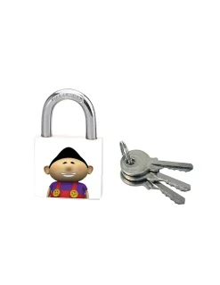 Cadenas à clé Better World, acier, intérieur, anse acier, 30mm, 3 clés --Thirard Outlet