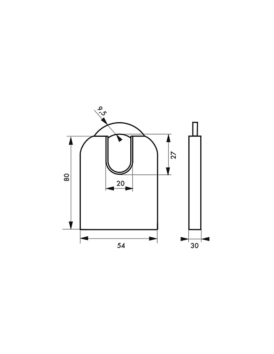 Cadenas à clé Fédéral Lock 720P UNIKEY (achetez-en plusieurs, ouvrez avec la même clé), 63.5mm, anse protégée, 2 clés -^Thirard Outlet