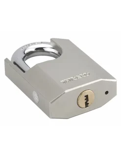 Cadenas à clé Octo-P, acier, chantier, anse protégée acier, 50mm, 3 clés --Thirard Discount