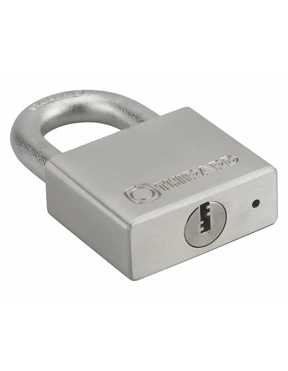 Cadenas à clé Rinox, inox, extérieur, anse inox, 30mm, 4 clés -^Thirard Sale