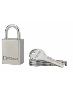 Cadenas à clé Rinox, inox, extérieur, anse inox, 30mm, 4 clés -^Thirard Sale