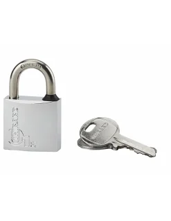 Cadenas à clé Type 1, laiton, extérieur, anse inox, 30mm, 2 clés -^Thirard Best