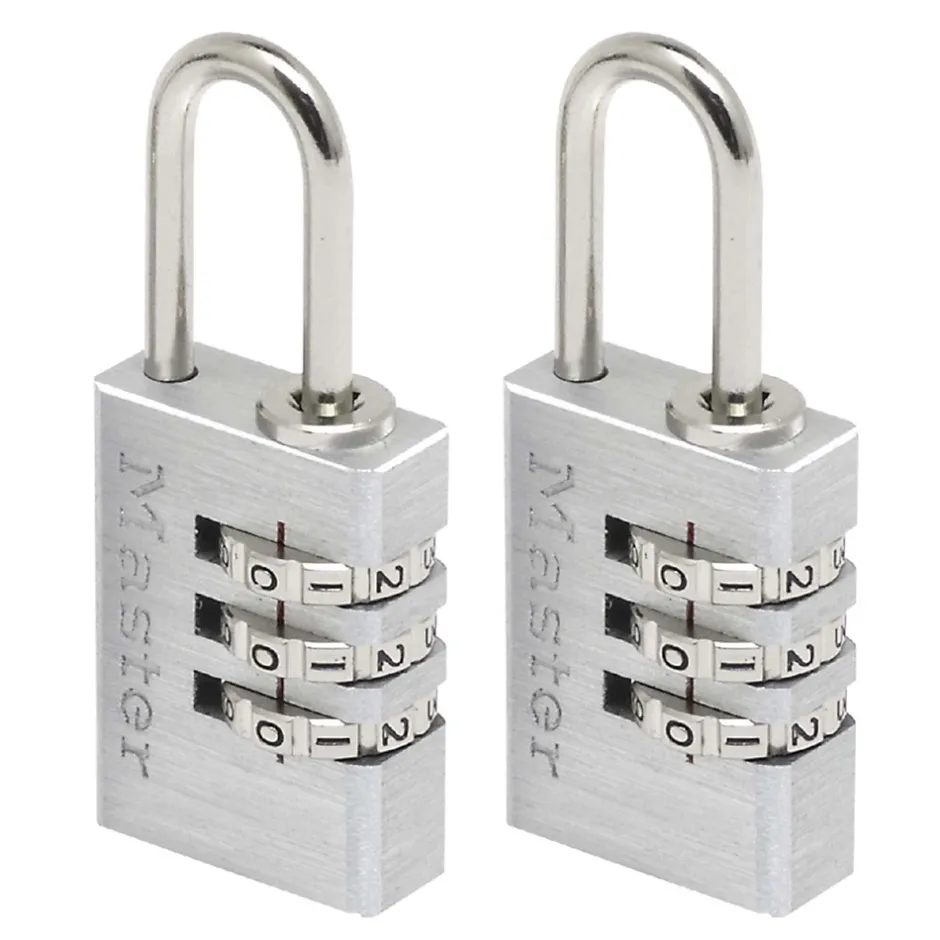 Cadenas à combinaison 7620EURT aluminium l.20 mm hauteur de l'anse 21 mm vendu par 2-Master Lock
