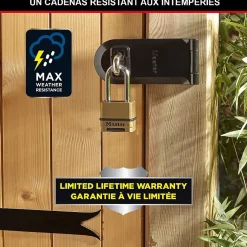 Cadenas Haute Sécurité Combinaison Zinc Anse XL Extérieur M175EURDLH-Master Lock