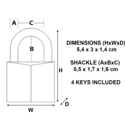 Cadenas laiton acier cémenté 30mm-Master Lock Sale