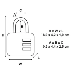 Cadenas porte-adresse 42 mm-Master Lock Online